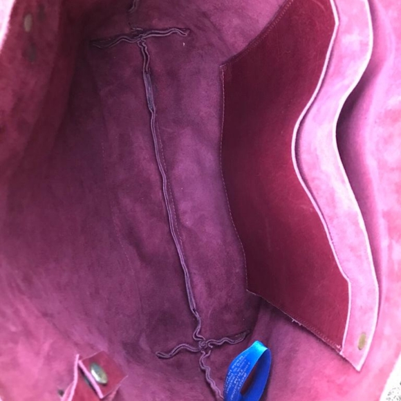 Soft leather tote, Burgundy color - Picture 7 of 7